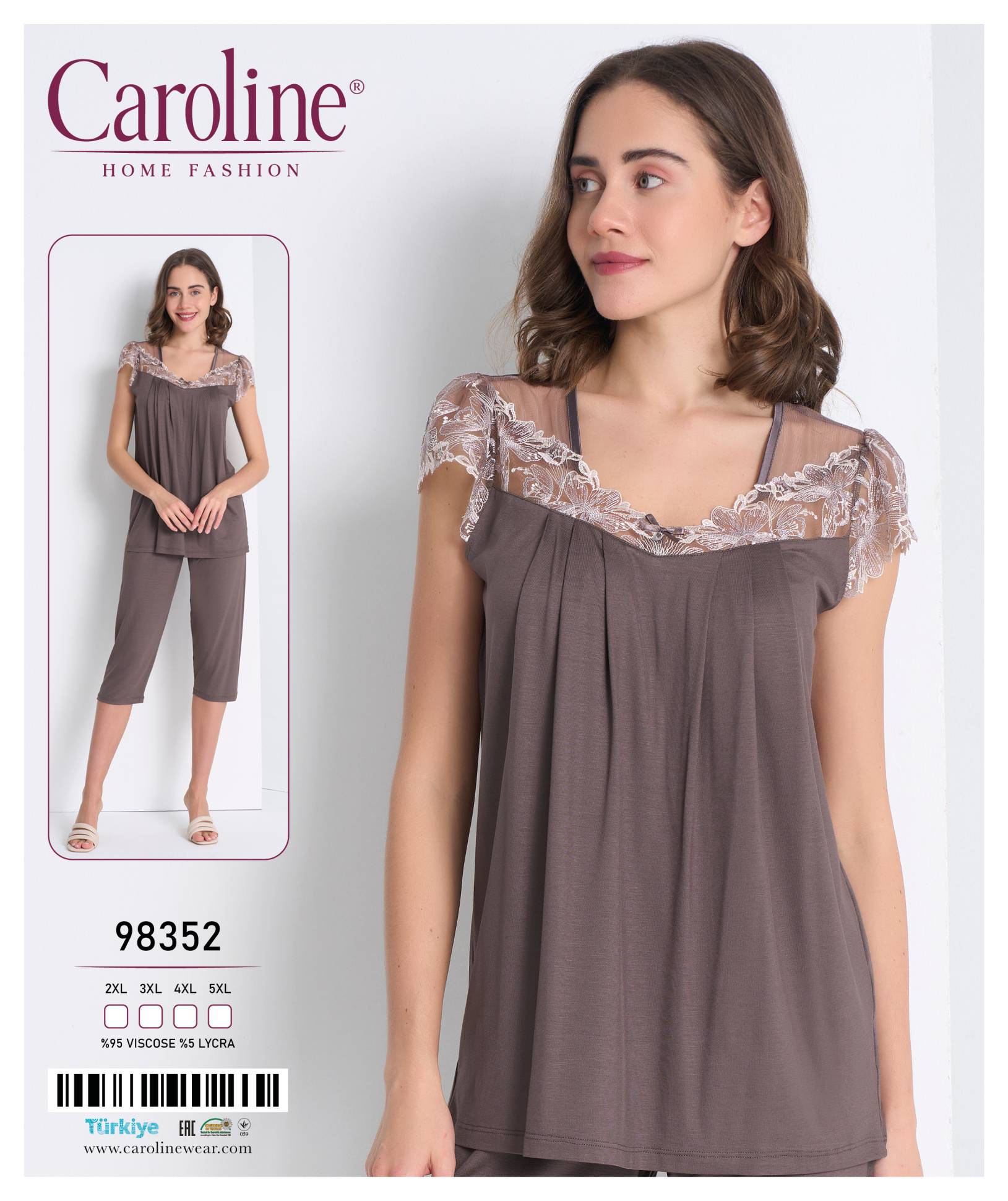 Caroline 98352 пижама 2XL, 3XL, 4XL, 5XL