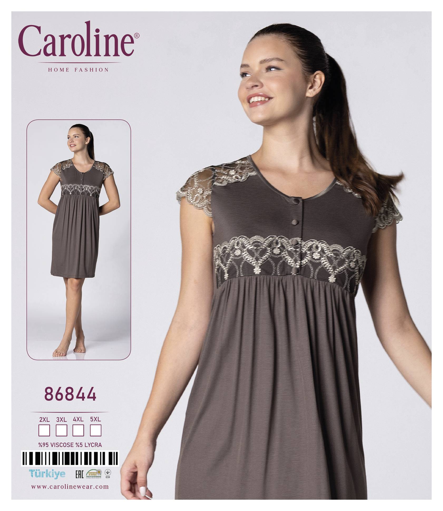 Caroline 86844 ночная рубашка 2XL