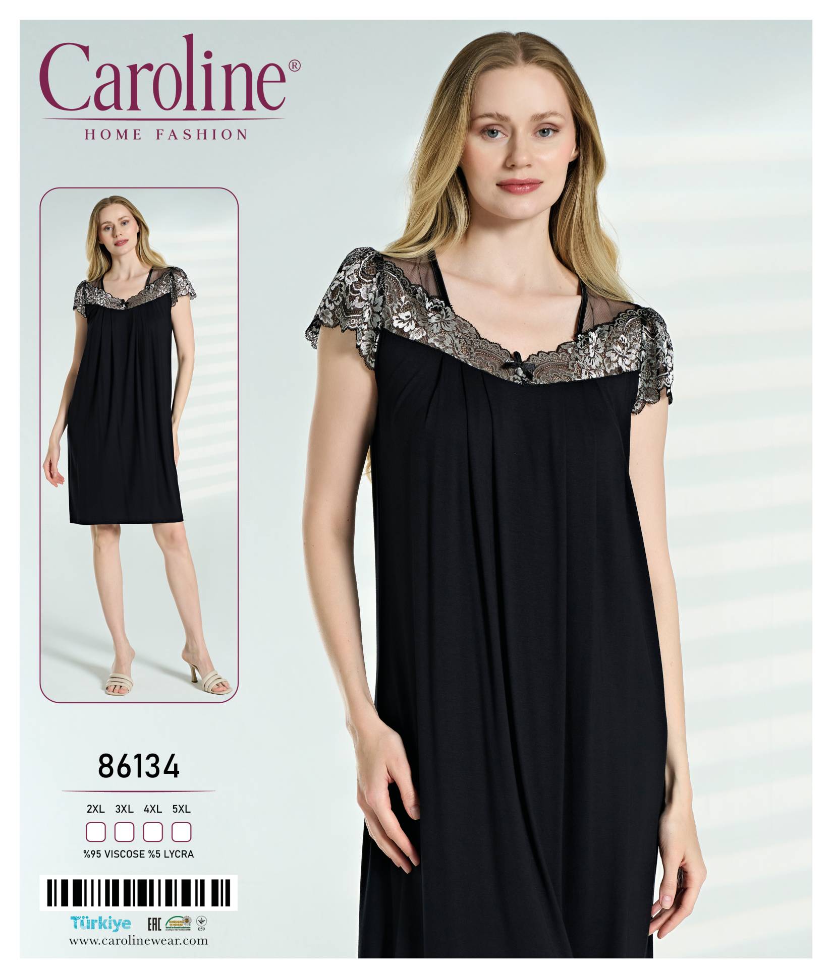 Caroline 86134 ночная рубашка 2XL, 3XL, 4XL, 5XL