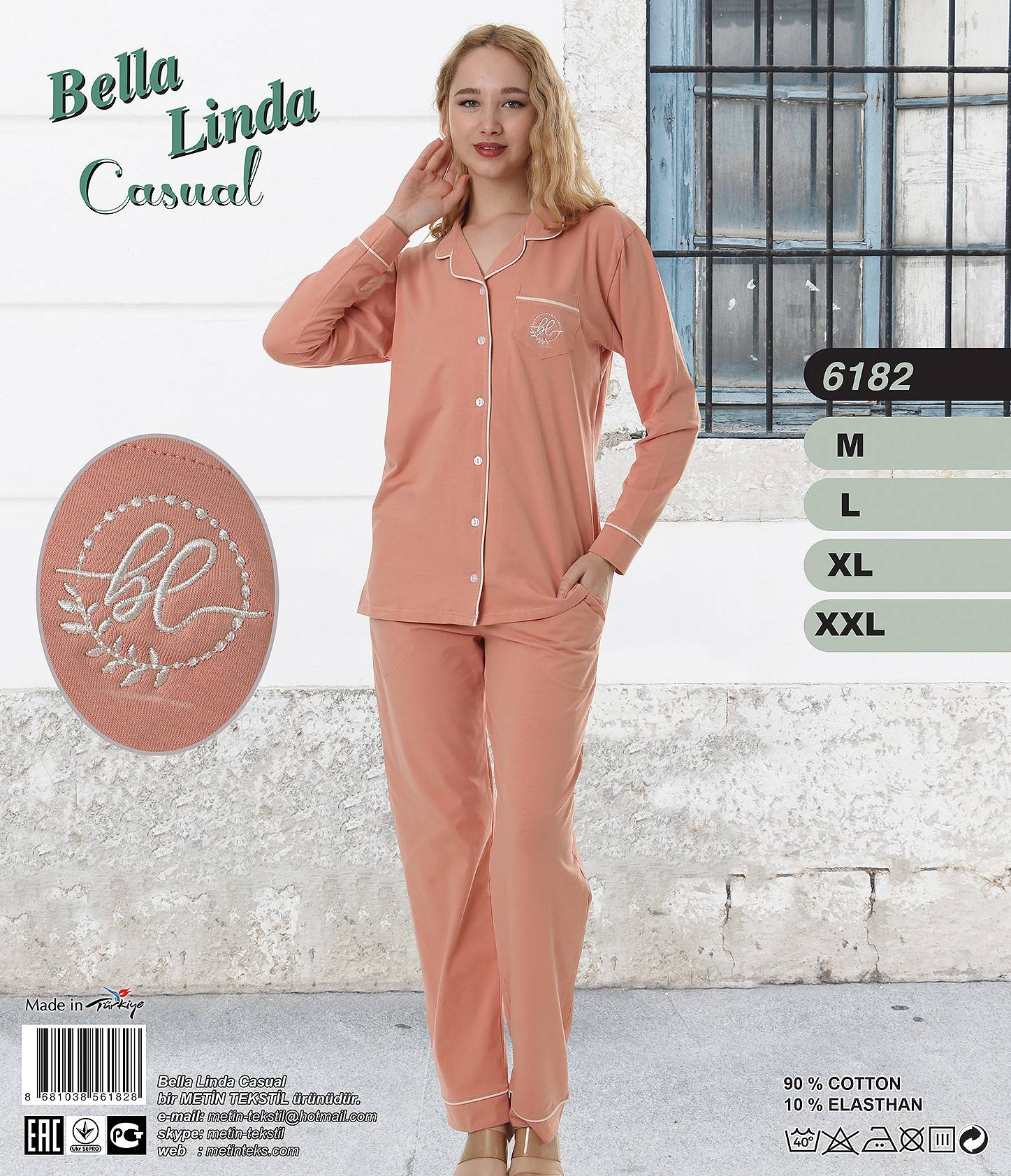 Metin 6182 пижама M, L, XL, XXL