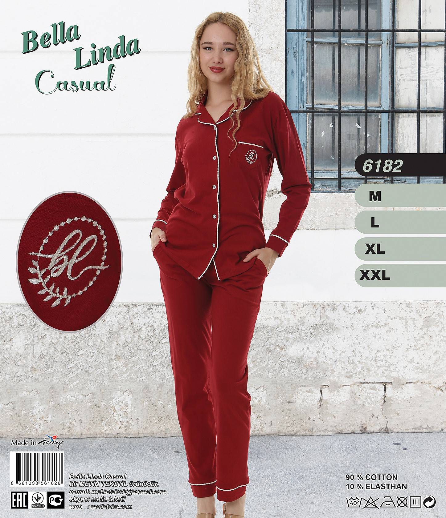 Metin 6182 пижама M, L, XL, XXL