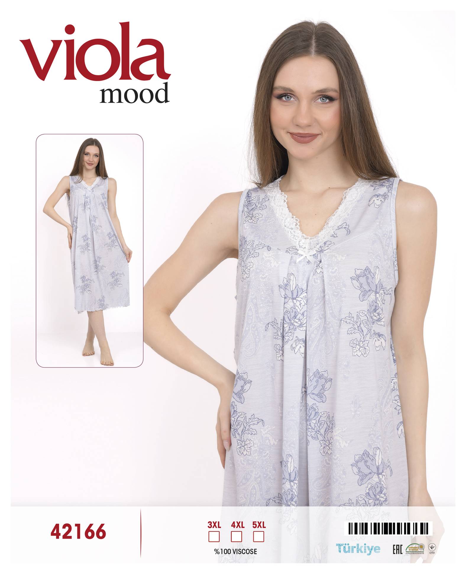 Viola 42166 ночная рубашка 4XL