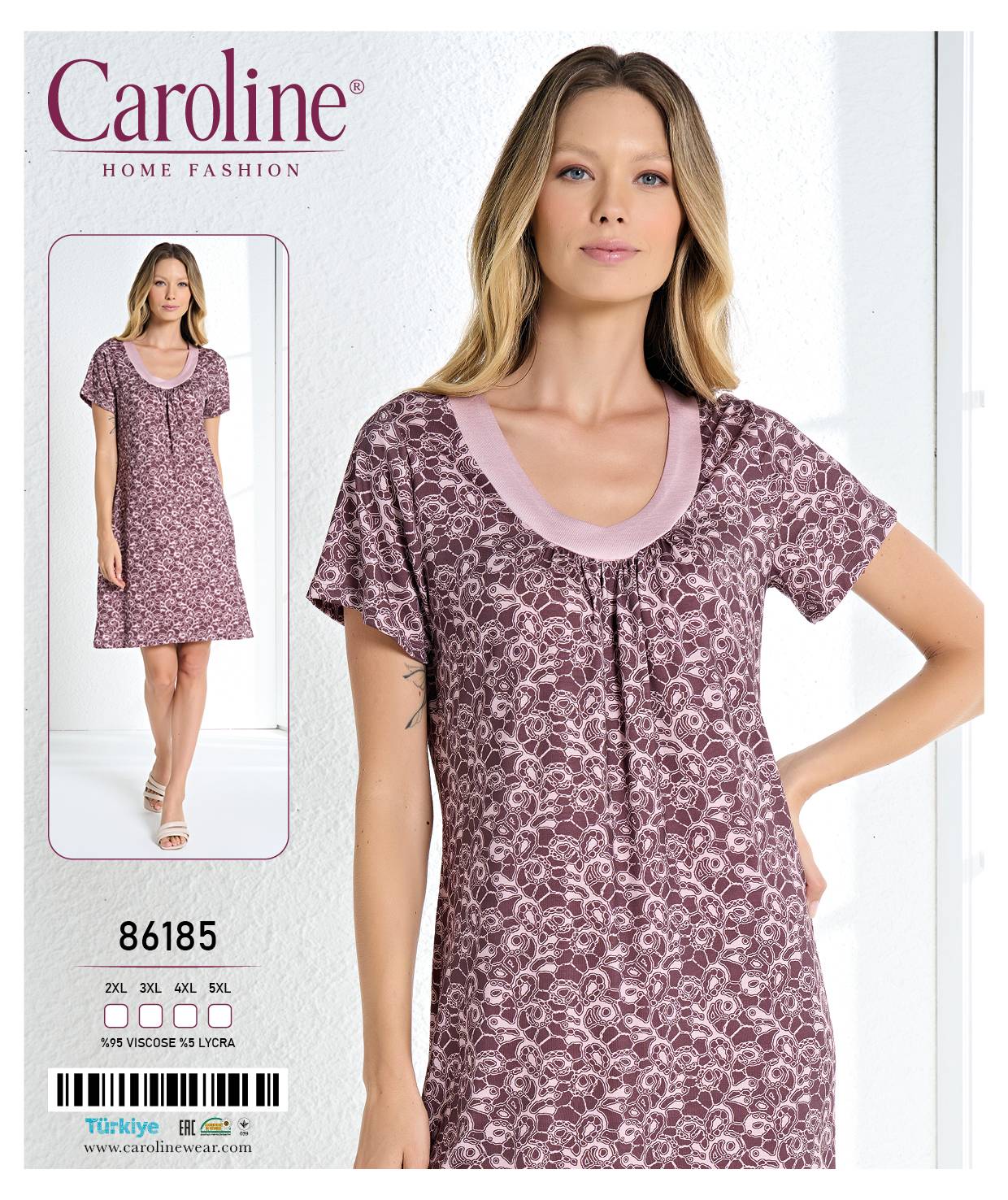 Caroline 86185 ночная рубашка 2XL, 3XL, 4XL, 5XL