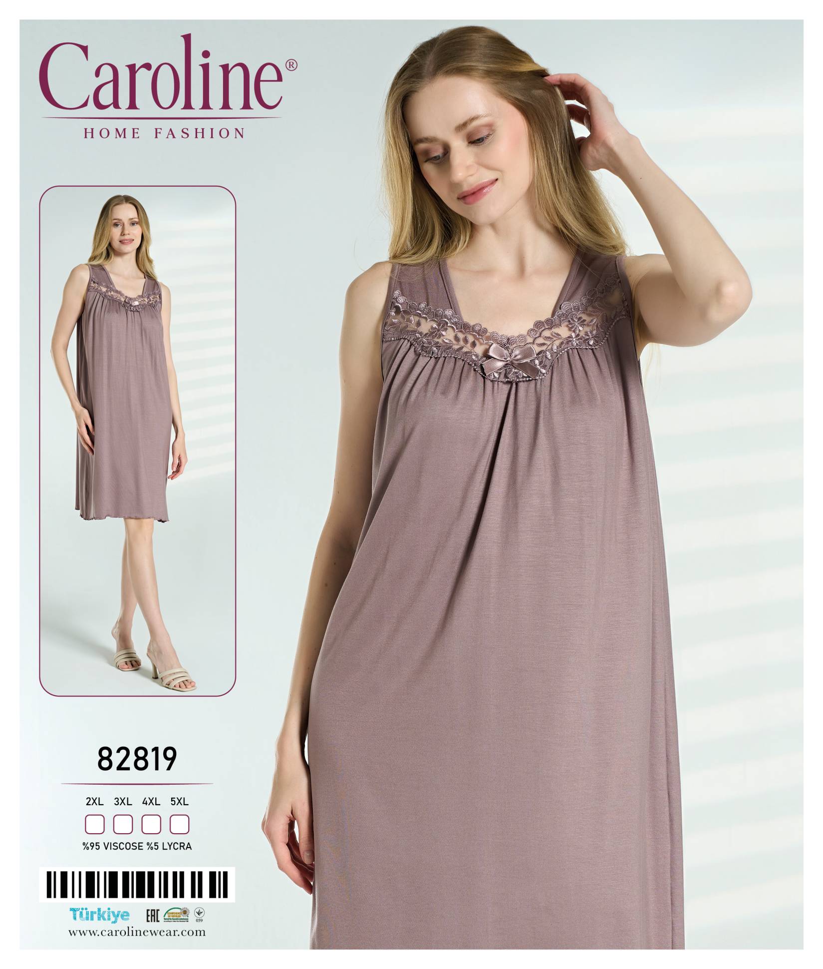 Caroline 82819 ночная рубашка 2XL, 4XL, 5XL