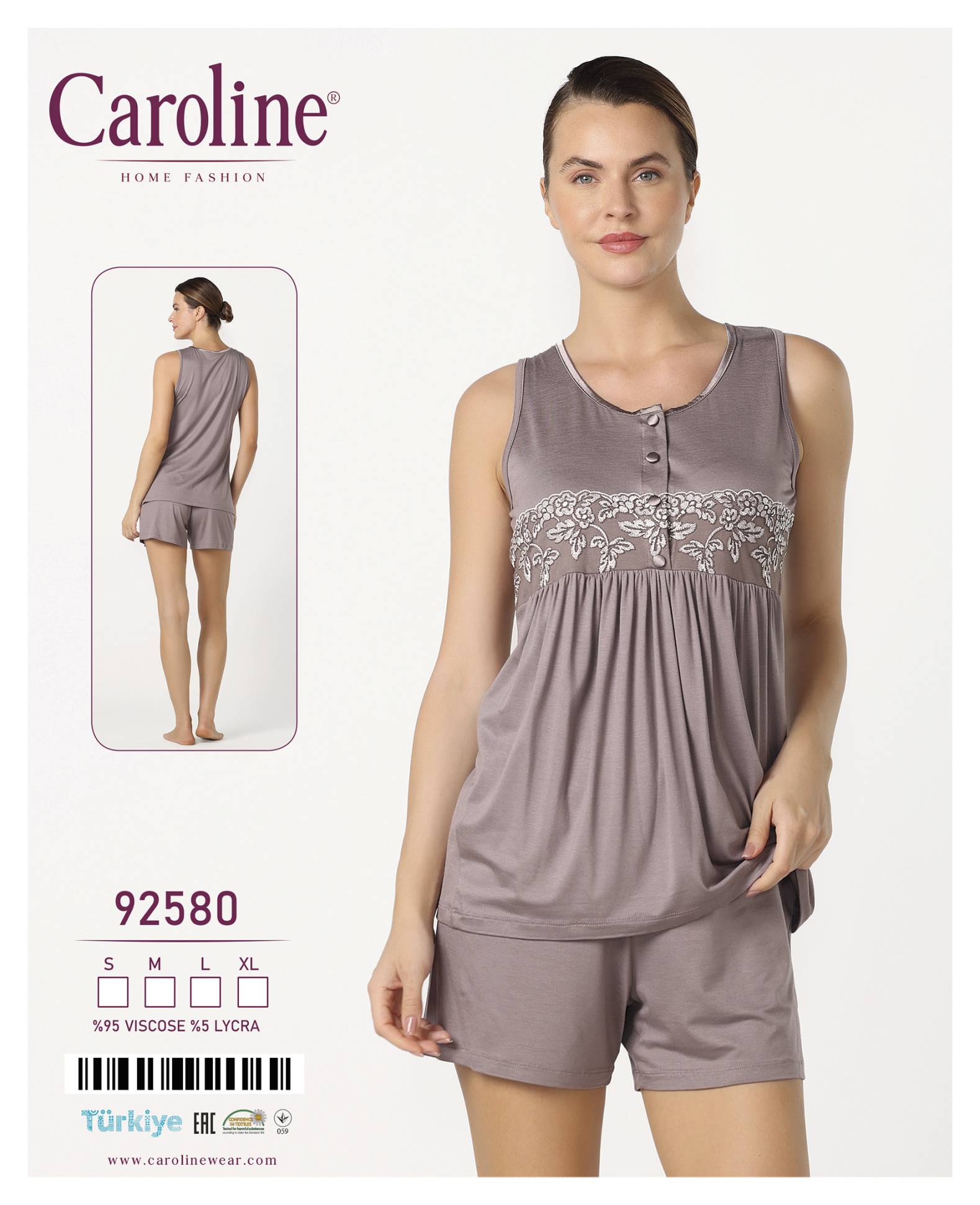 Caroline 92580 пижама S, M, L