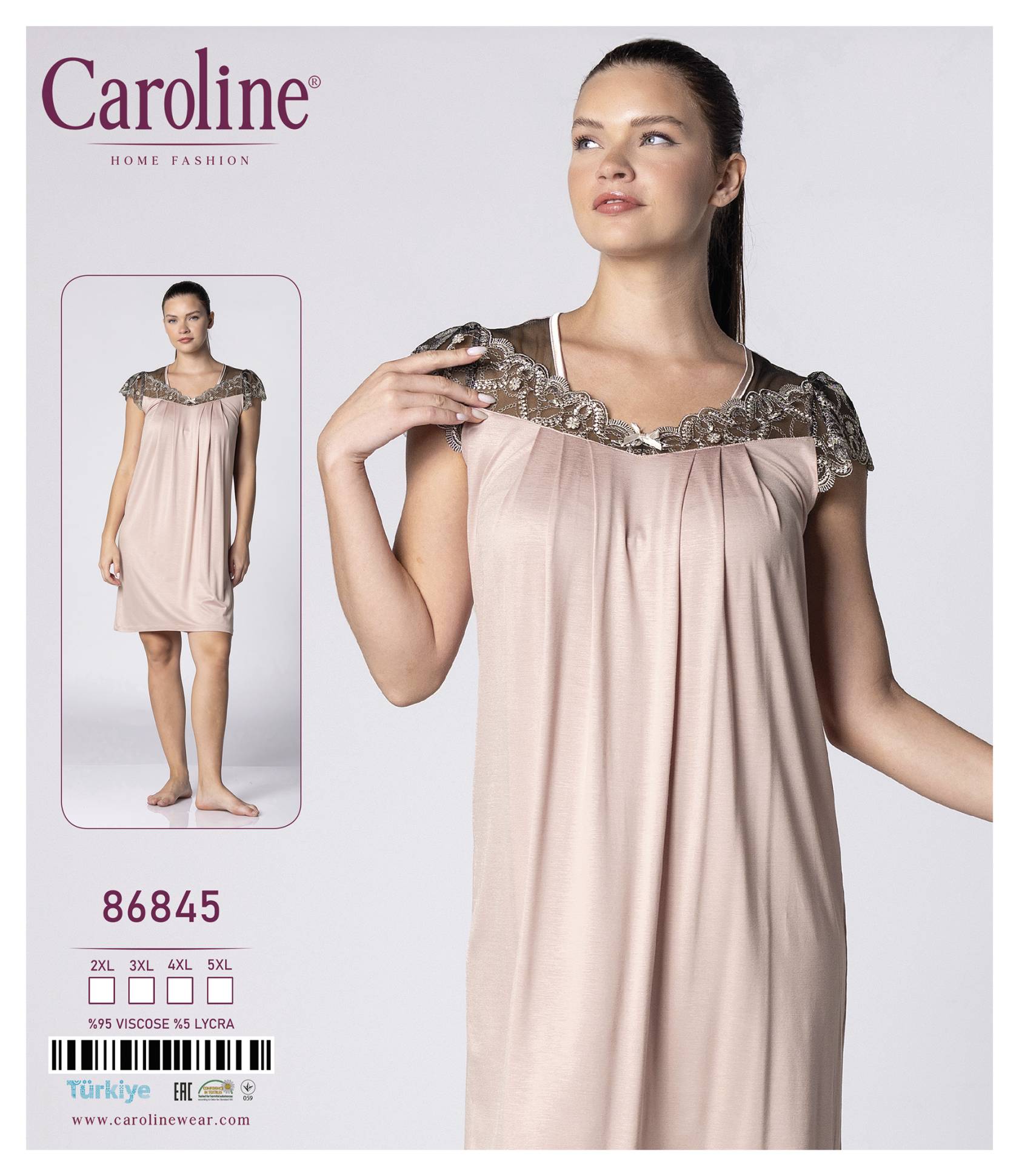 Caroline 86845 ночная рубашка 2XL, 3XL, 4XL