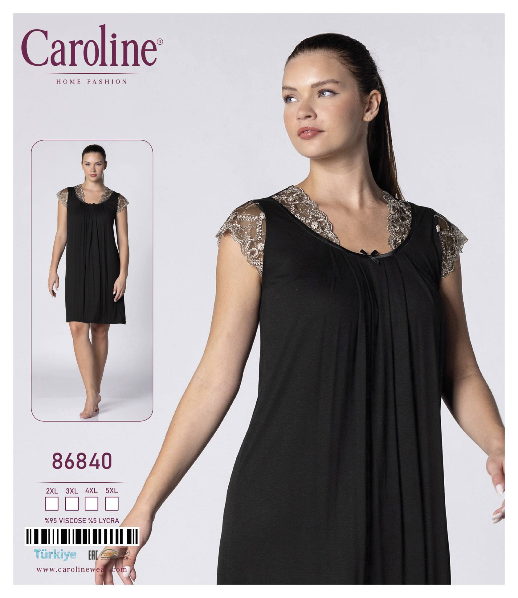 Caroline 86840 ночная рубашка 2XL, 3XL, 5XL