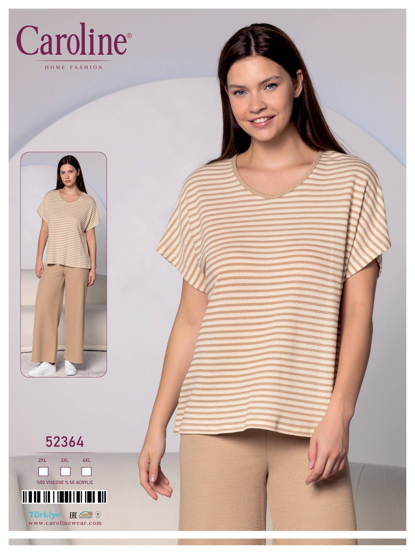 Caroline 52364 пижама 2XL, 3XL, 4XL