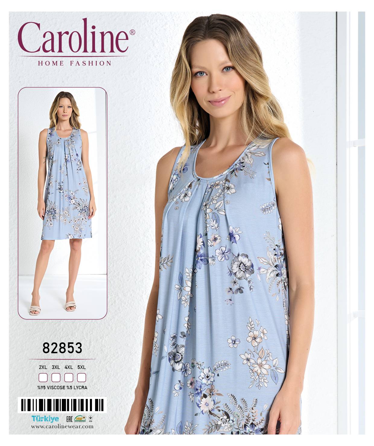 Caroline 82853 ночная рубашка 2XL, 3XL, 4XL, 5XL