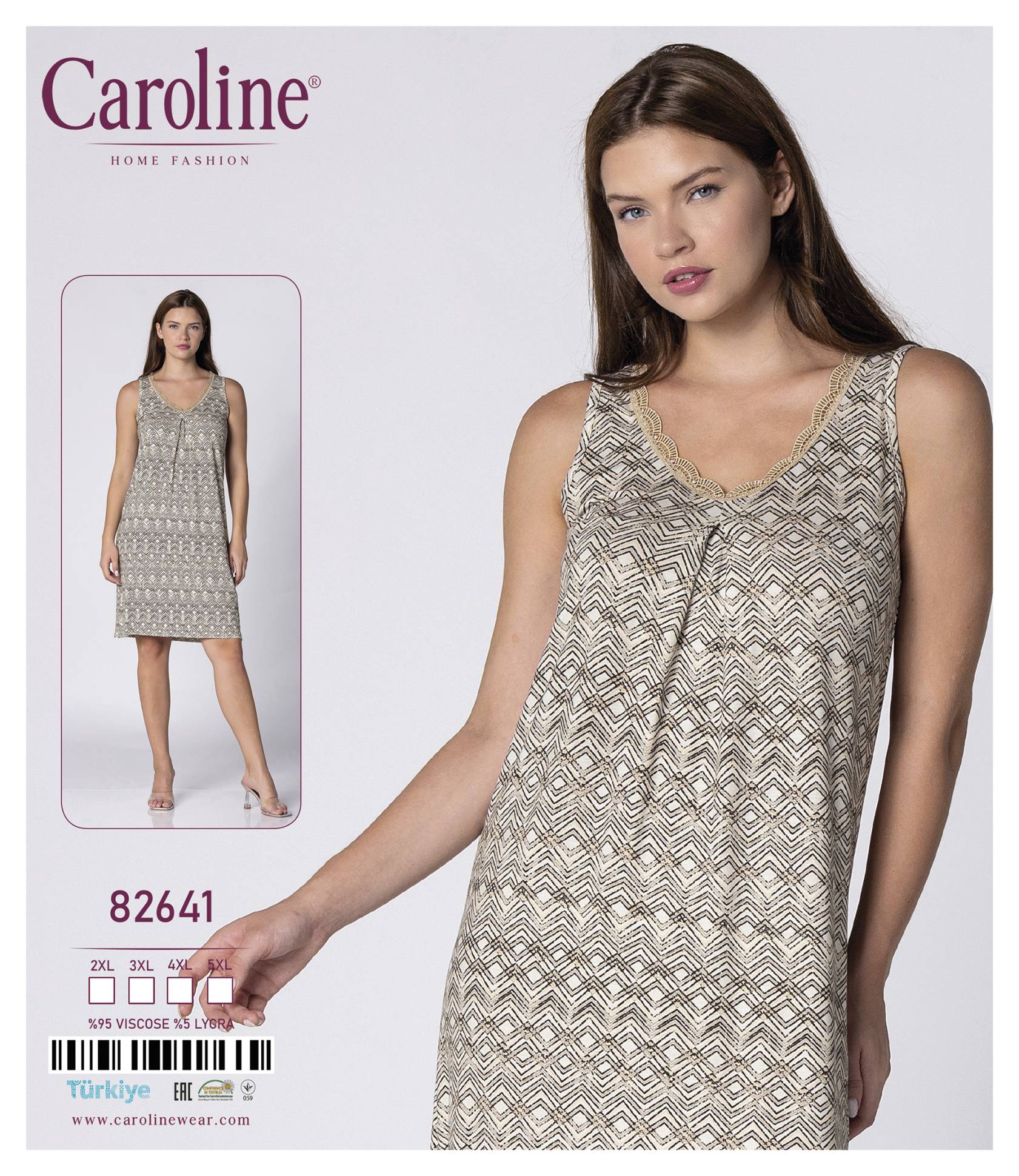 Caroline 82641 ночная рубашка 3XL, 5XL