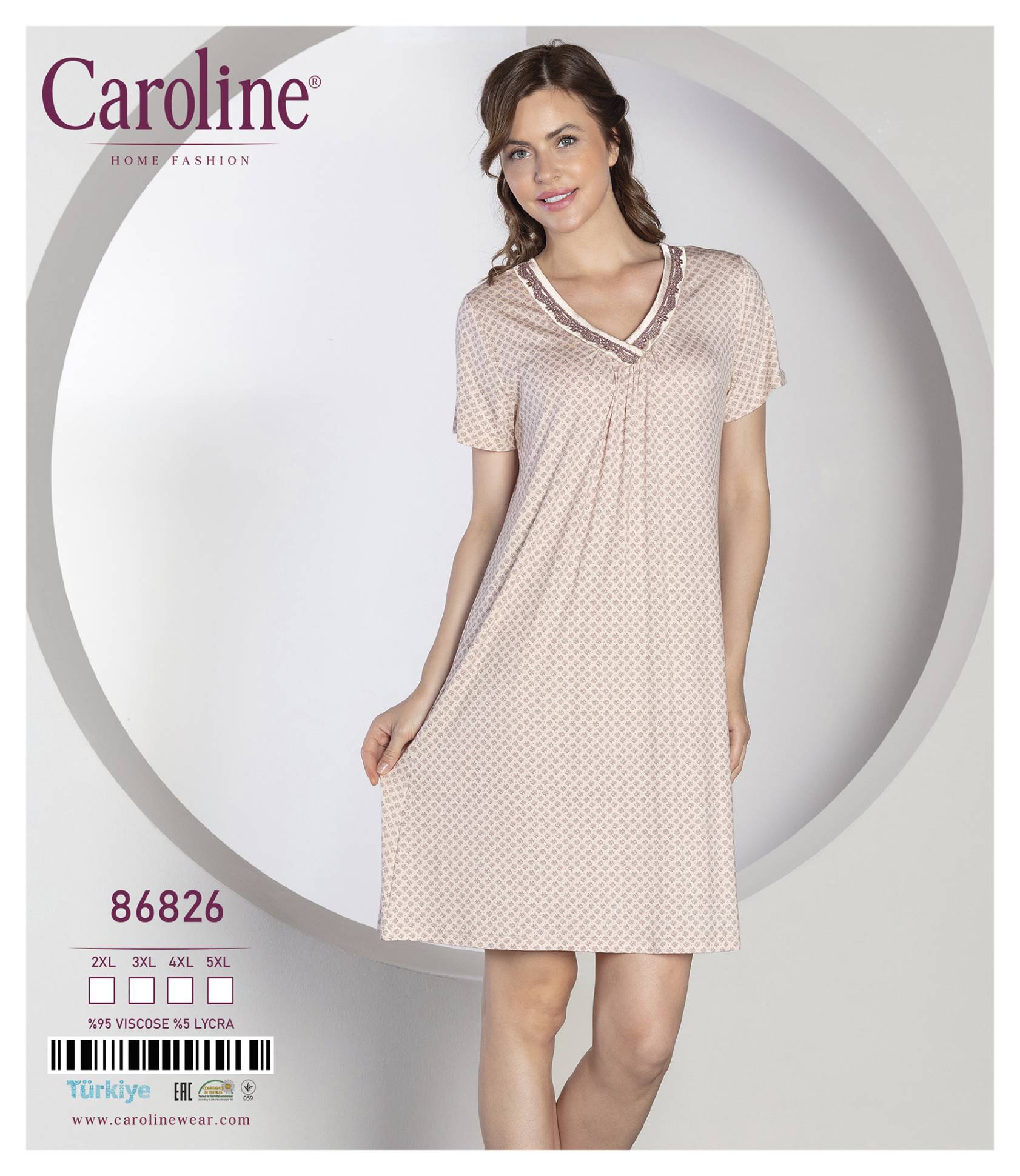 Caroline 86826 ночная рубашка 4XL, 5XL