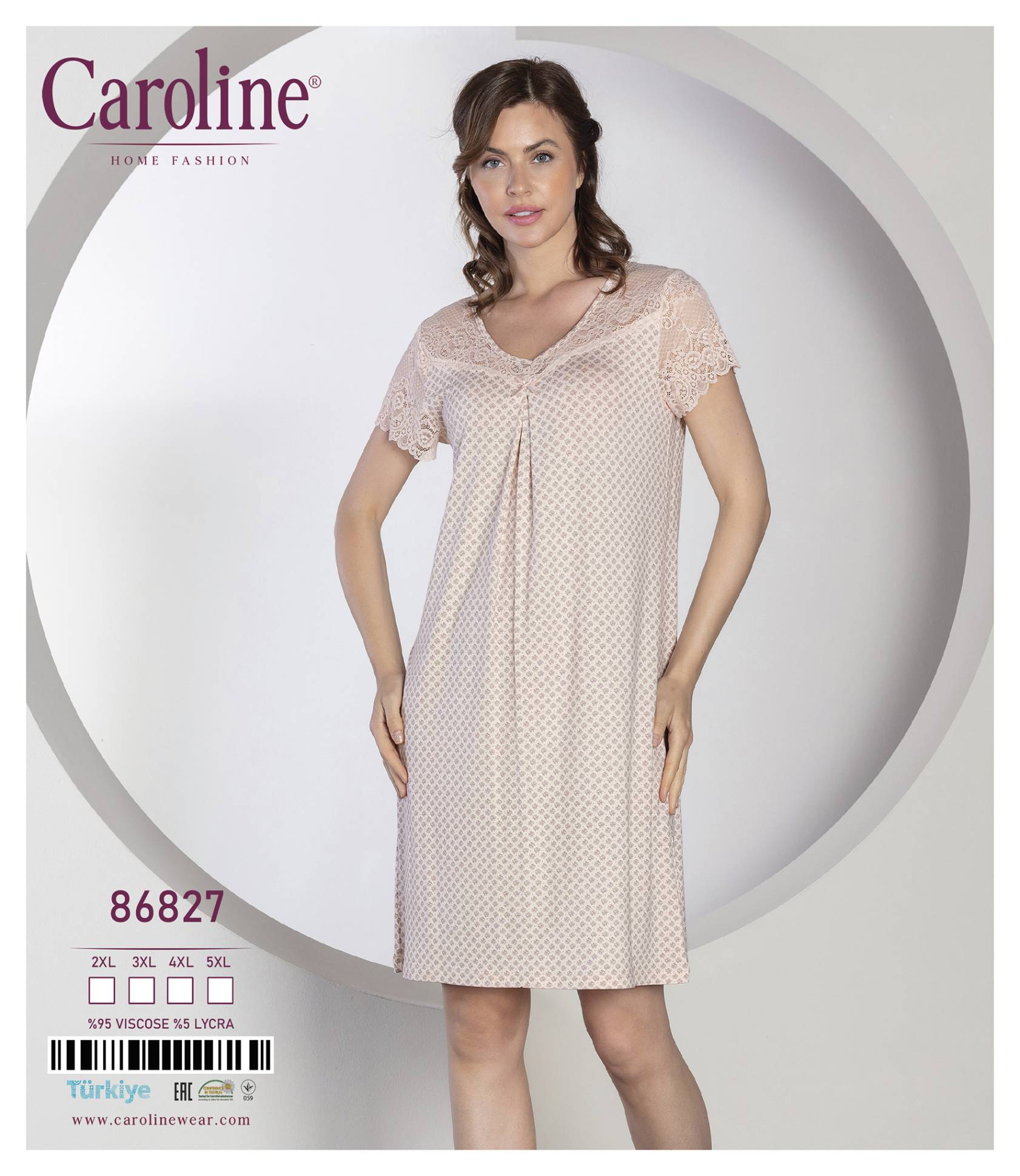 Caroline 86827 ночная рубашка 5XL