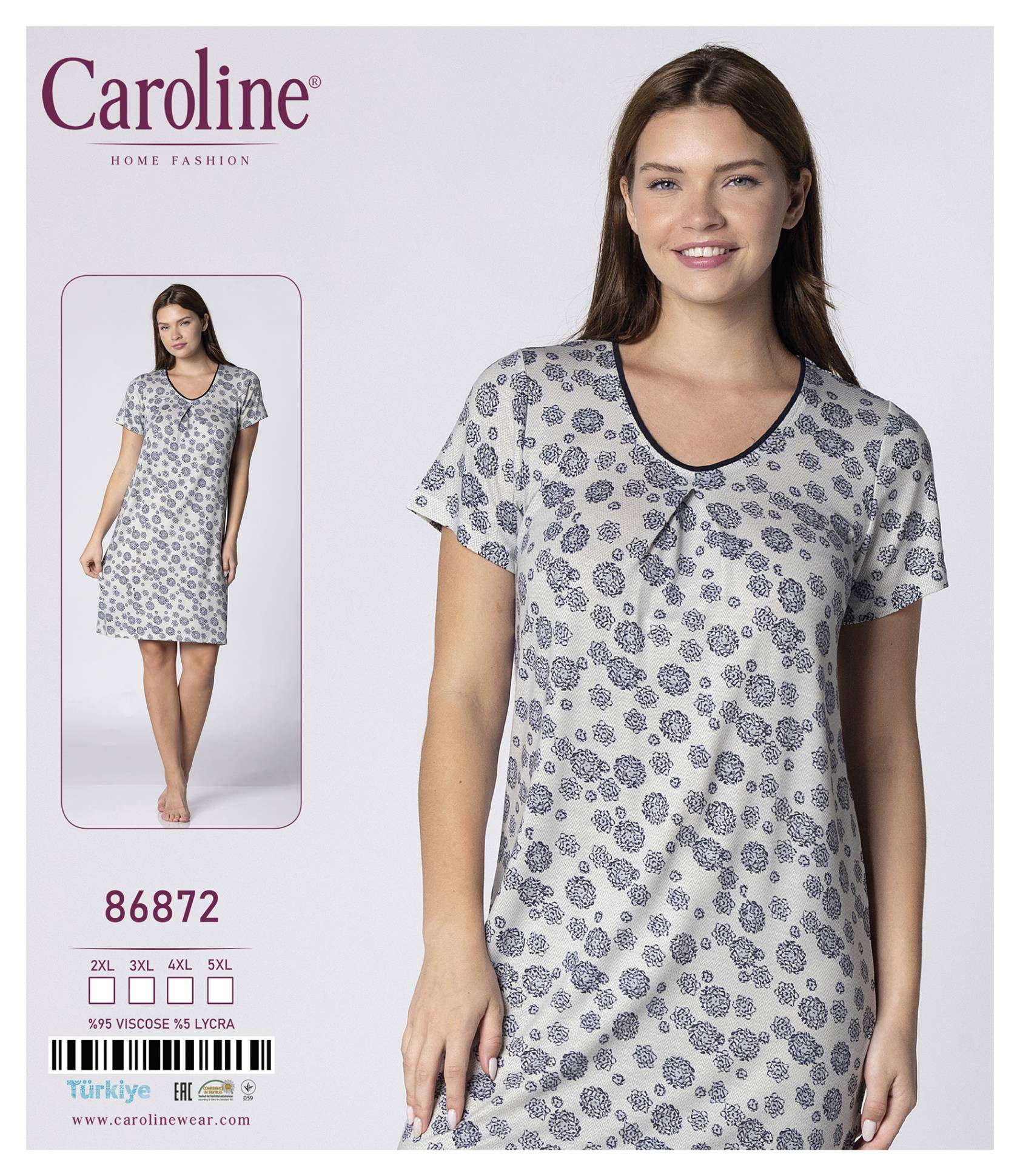 Caroline 86872 ночная рубашка 5XL