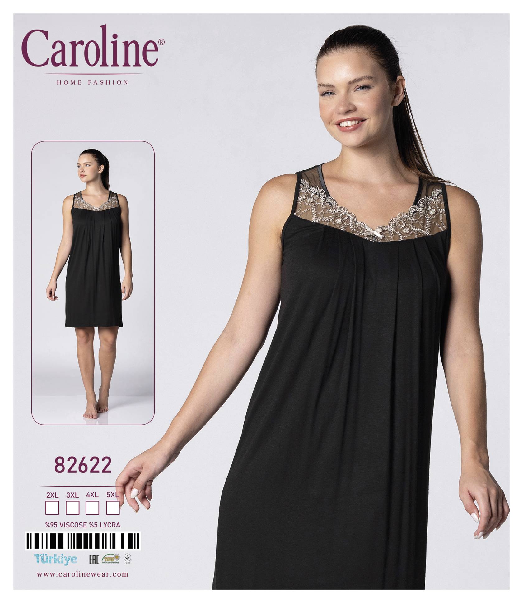 Caroline 82622 ночная рубашка 4XL, 5XL