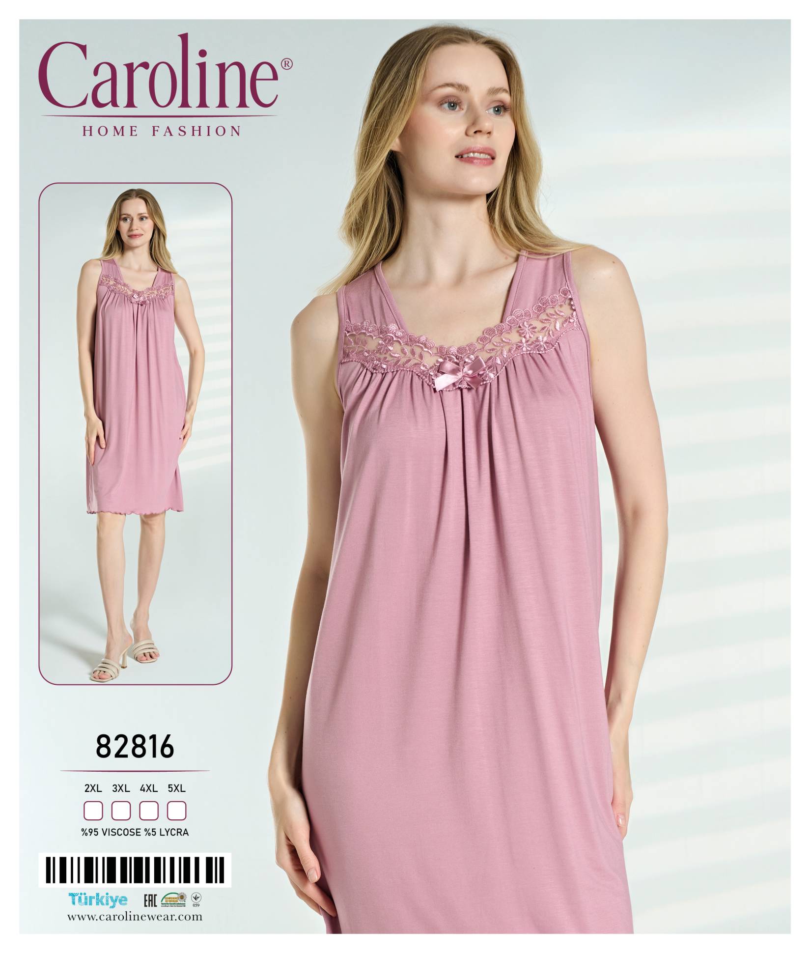 Caroline 82816 ночная рубашка 4XL