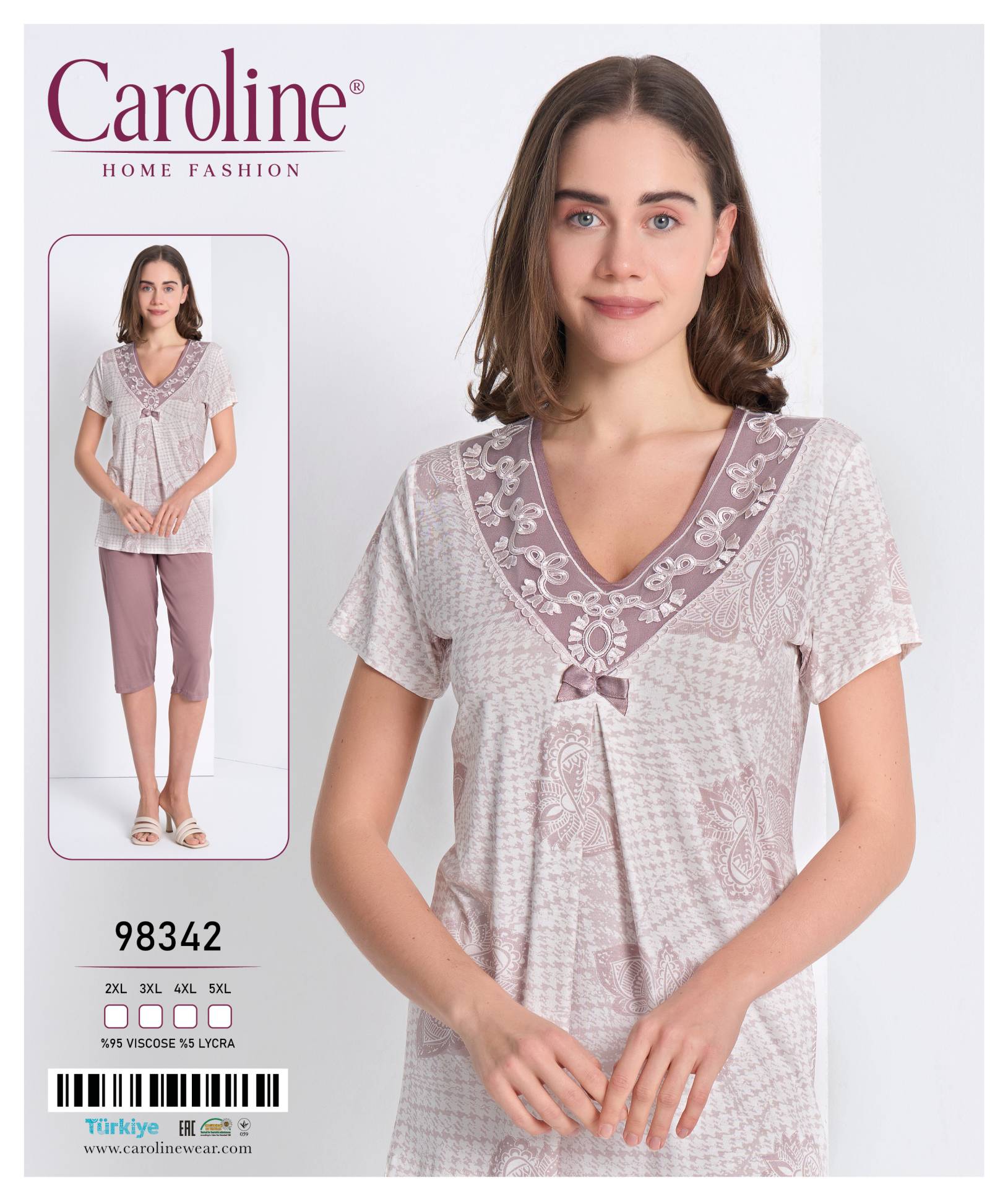 Caroline 98342 пижама 4XL, 5XL
