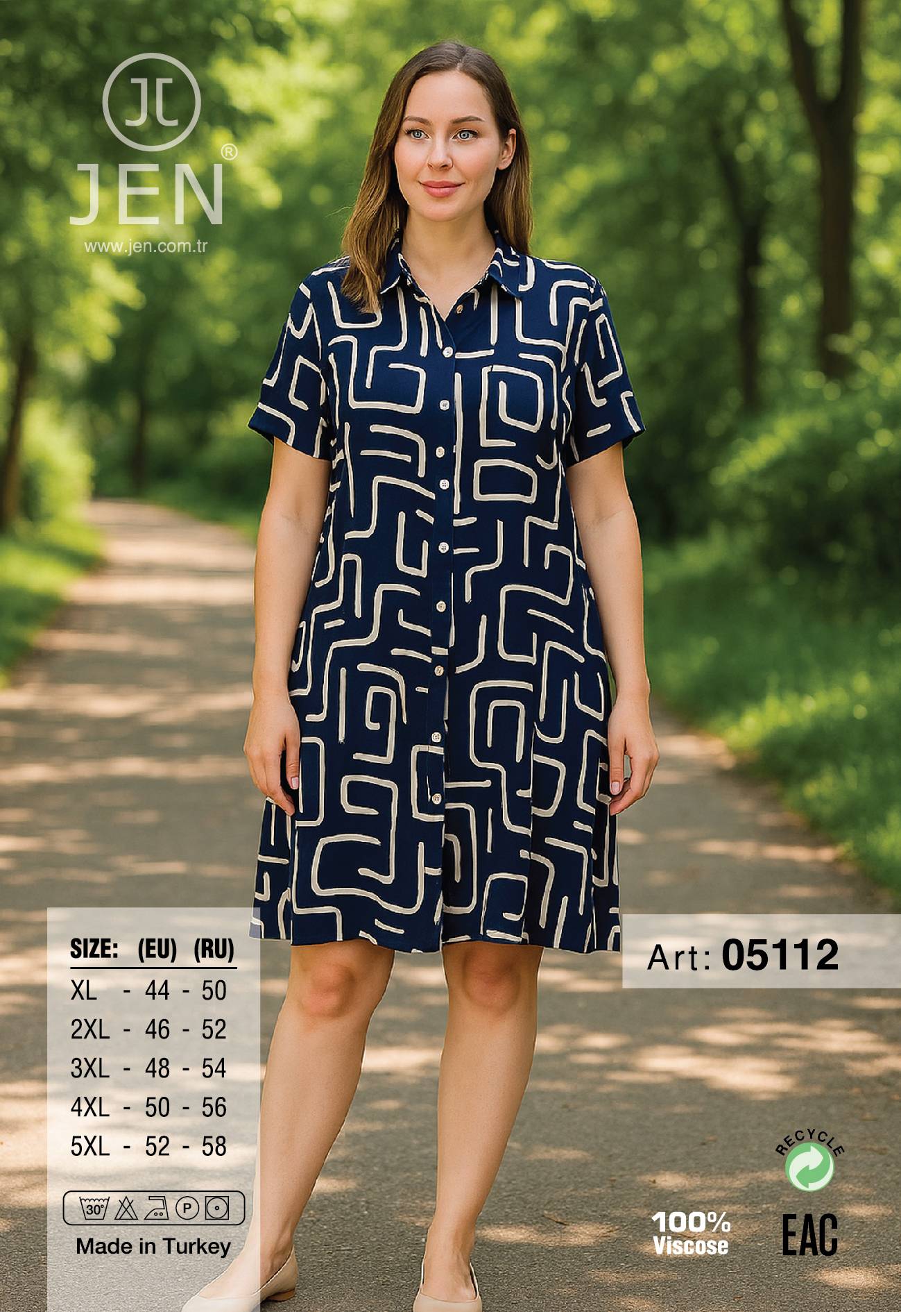 Jen 05112 халат XL, 3XL, 4XL, 5XL