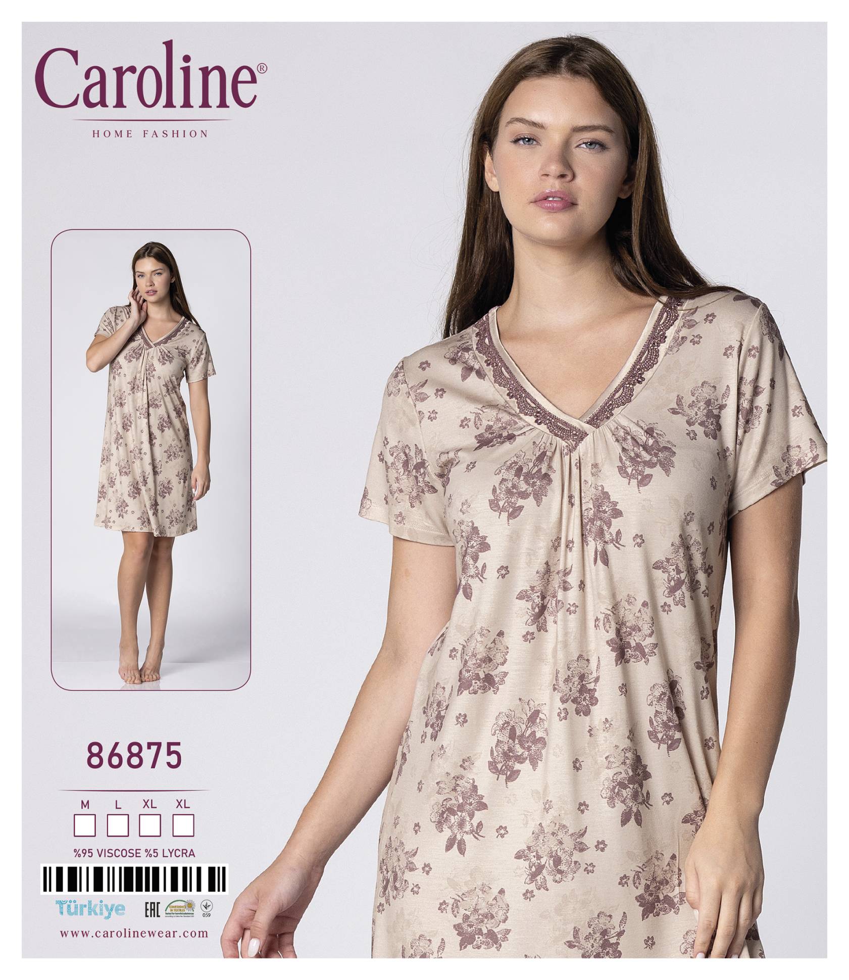 Caroline 86875 ночная рубашка 3XL