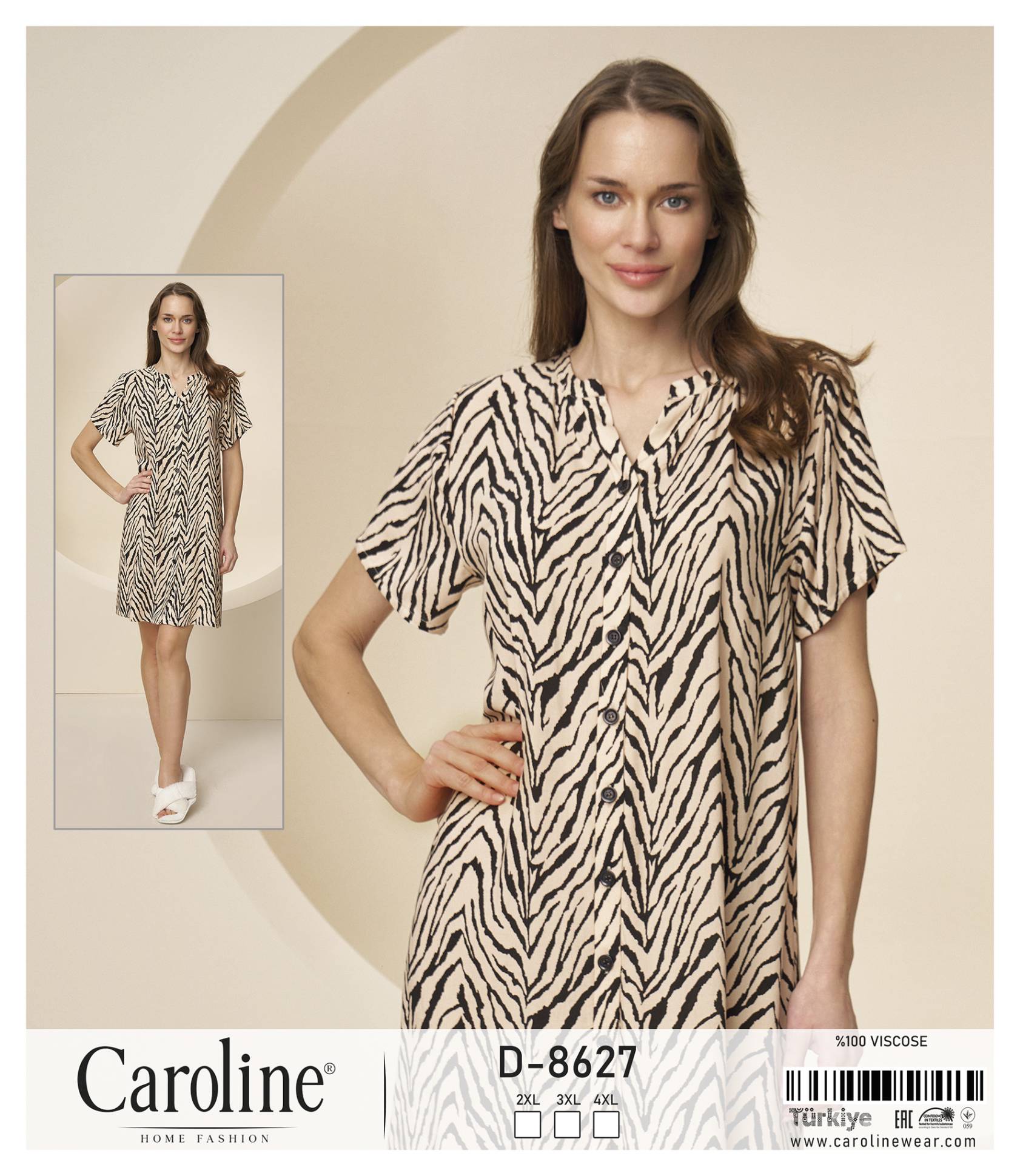 Caroline D-8627 халат 2XL, 3XL, 4XL